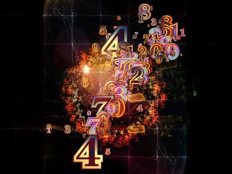 In Search of Numbers Stock Illustration