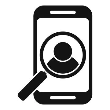 Search online client icon simple vector. Data customer Stock Illustration