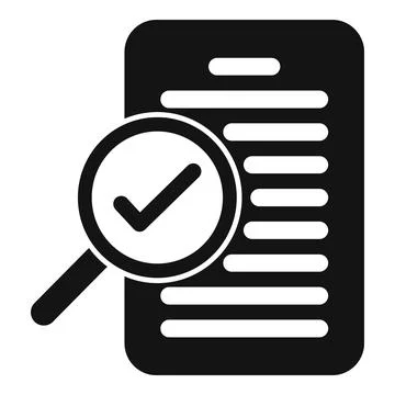 Search online document icon simple vector. Two vote design Illustrazione stock