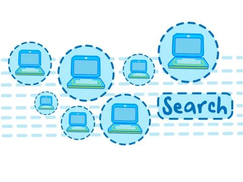 Search online method vector Stock Illustration