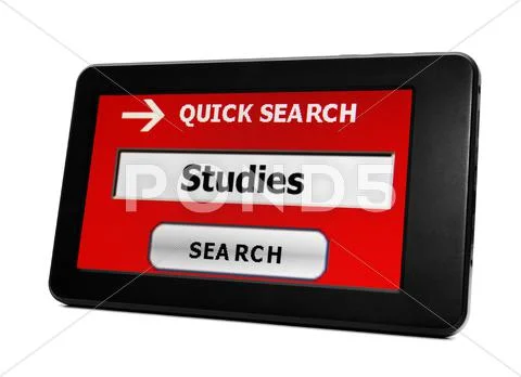 Search for online studies Stock Illustration