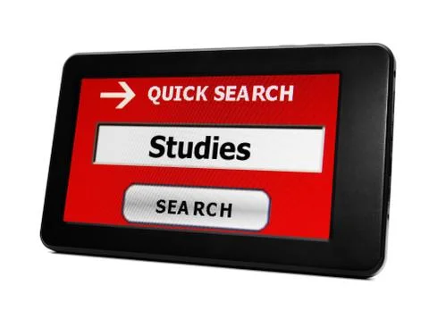 Search for online studies Stock Illustration