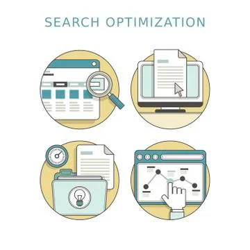 Search optimization concept Stock Illustration