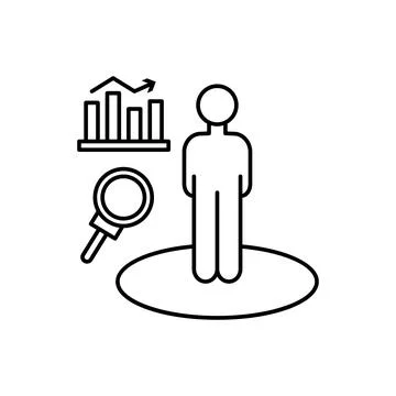 Search optimization growth icon. Element of overpopulation thin line icon Stock Illustration