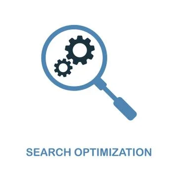Search Optimization icon. Simple element illustration in 2 colors design. Search Illustrazione stock