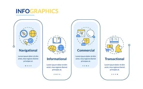 Search optimization rectangle infographic vector 스톡 일러스트