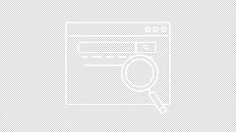 Search optimization white line animation Stock Footage 305458435