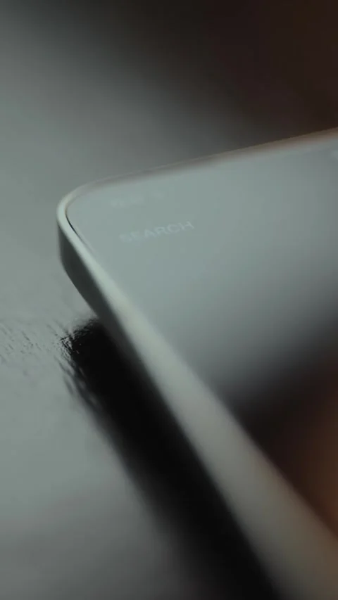 Search option within the app interface on a mobile phone Stock Footage 327523212