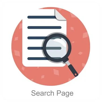 Search Page and web icon concept Stock Illustration