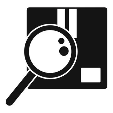 Search parcel icon, simple style Stock Illustration
