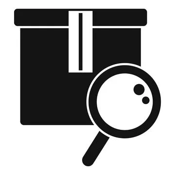 Search parcel tracking icon simple vector. Order service Stock Illustration