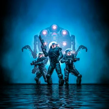 Search party augmented Stock-Illustration