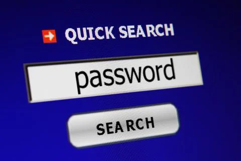 Search for password Stockfoto's