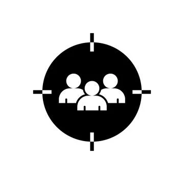 Search, people tracking and vector symbol. Vector illustration. Stock Illustration