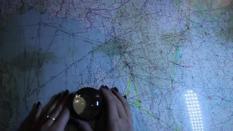 Search point on the map ( military map, war ) Stock Footage 71124041
