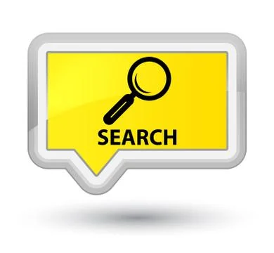 Search prime yellow banner button Stock Illustration
