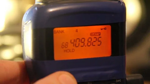 Search radio frequency on the scanner Stock Footage 71353880