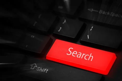 Search red button keyboard Stock Illustration