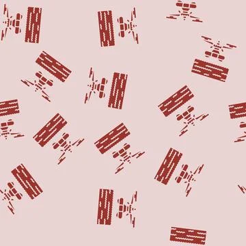 Search rescue drone glyph seamless pattern Stock Illustration