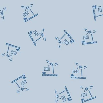 Search rescue drone glyph vector seamless pattern 스톡 일러스트