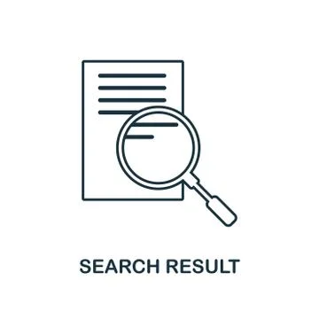 Search Result creative icon. Simple element illustration. Search Result concept Stock Illustration