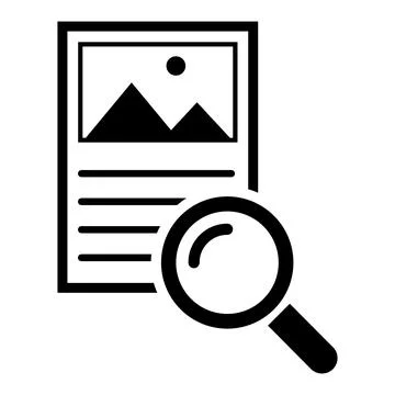 Search result icon, research data report sign, control analysis symbol vector 스톡 일러스트