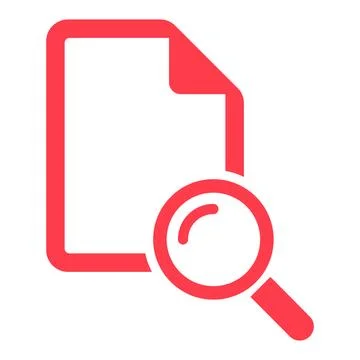 Search result icon, research data report sign, control analysis symbol vector Stock Illustration
