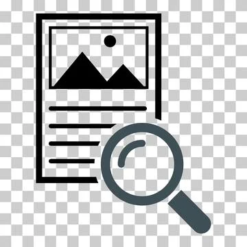 Search result icon, research data report sign, control analysis symbol vector Stock Illustration