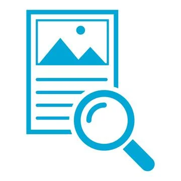 Search result icon, research data report sign, control analysis symbol vector Illustrazione stock