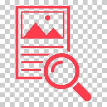 Search result icon, research data report sign, control analysis symbol vector Stock Illustration