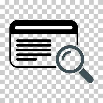 Search result icon, research data report sign, control analysis symbol vector 스톡 일러스트