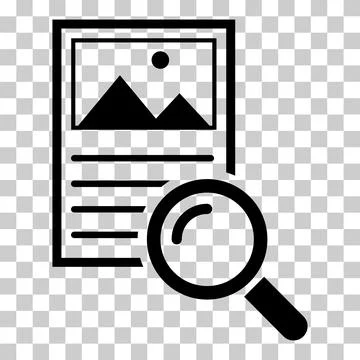 Search result icon, research data report sign, control analysis symbol vector Stock Illustration