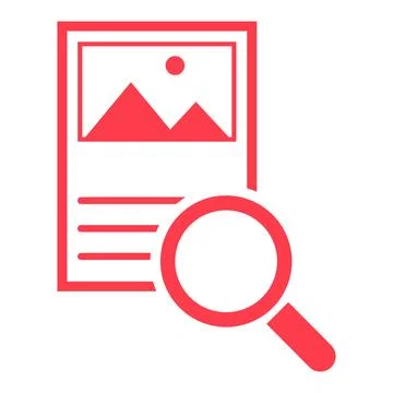 Search result icon, research data report sign, control analysis symbol vector Illustrazione stock