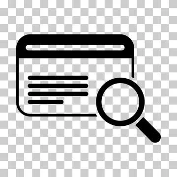 Search result icon, research data report sign, control analysis symbol vector Stock Illustration