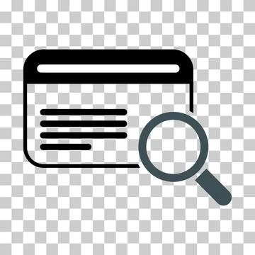 Search result icon, research data report sign, control analysis symbol vector Stock Illustration