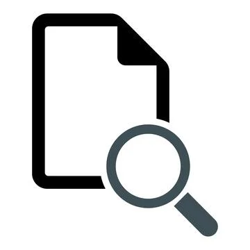 Search result icon, research data report sign, control analysis symbol vector Stock Illustration