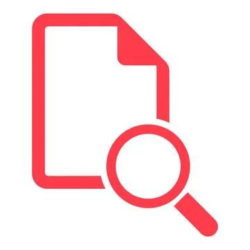 Search result icon, research data report sign, control analysis symbol vector Stock Illustration