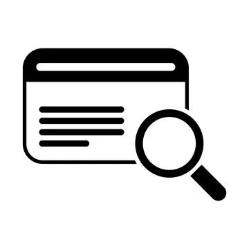 Search result icon, research data report sign, control analysis symbol vector 스톡 일러스트