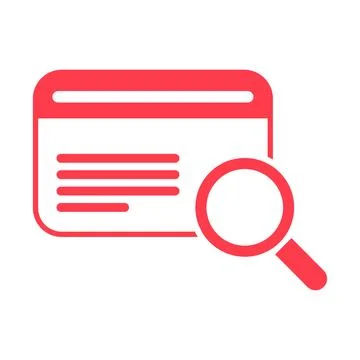 Search result icon, research data report sign, control analysis symbol vector Stock Illustration