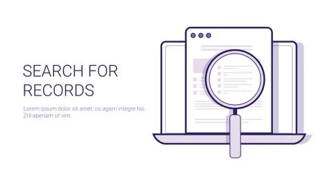 Search For Results Concept Data Analysis Template Web Banner With Copy Space 스톡 일러스트