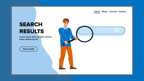 Search results vector Stock Illustration