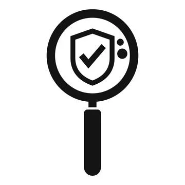 Search secured data icon simple vector. Privacy policy Illustrazione stock