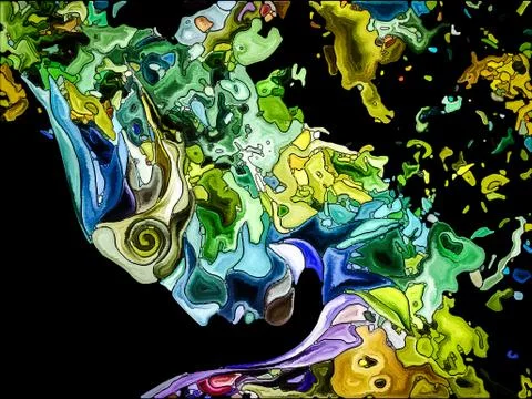 In Search of Self Fragmentation Stock Illustration