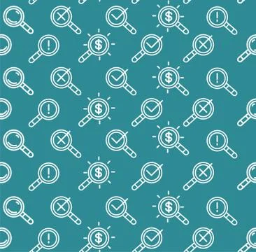 Search Signs Pattern Background on a Blue. Vector Stock-Illustration