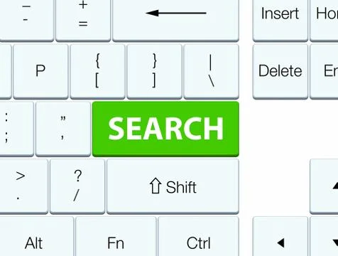 Search soft green keyboard button Stock Illustration