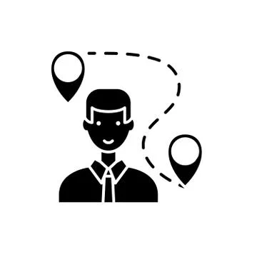 Search for a solution black icon, vector sign on isolated background. Search for Illustrazione stock