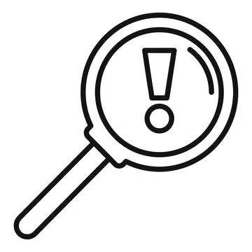 Search solution icon outline vector. Business problem 스톡 일러스트