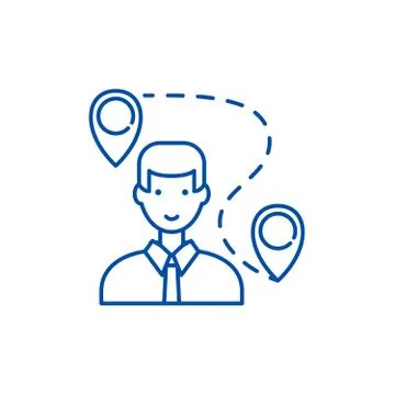 Search for a solution line icon concept. Search for a solution flat vector Stock Illustration