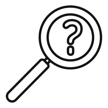 Search solution magnifier icon outline vector. Head business mind Illustrazione stock