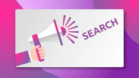 SEARCH - SPEAKER CONCEPT Stock Illustration